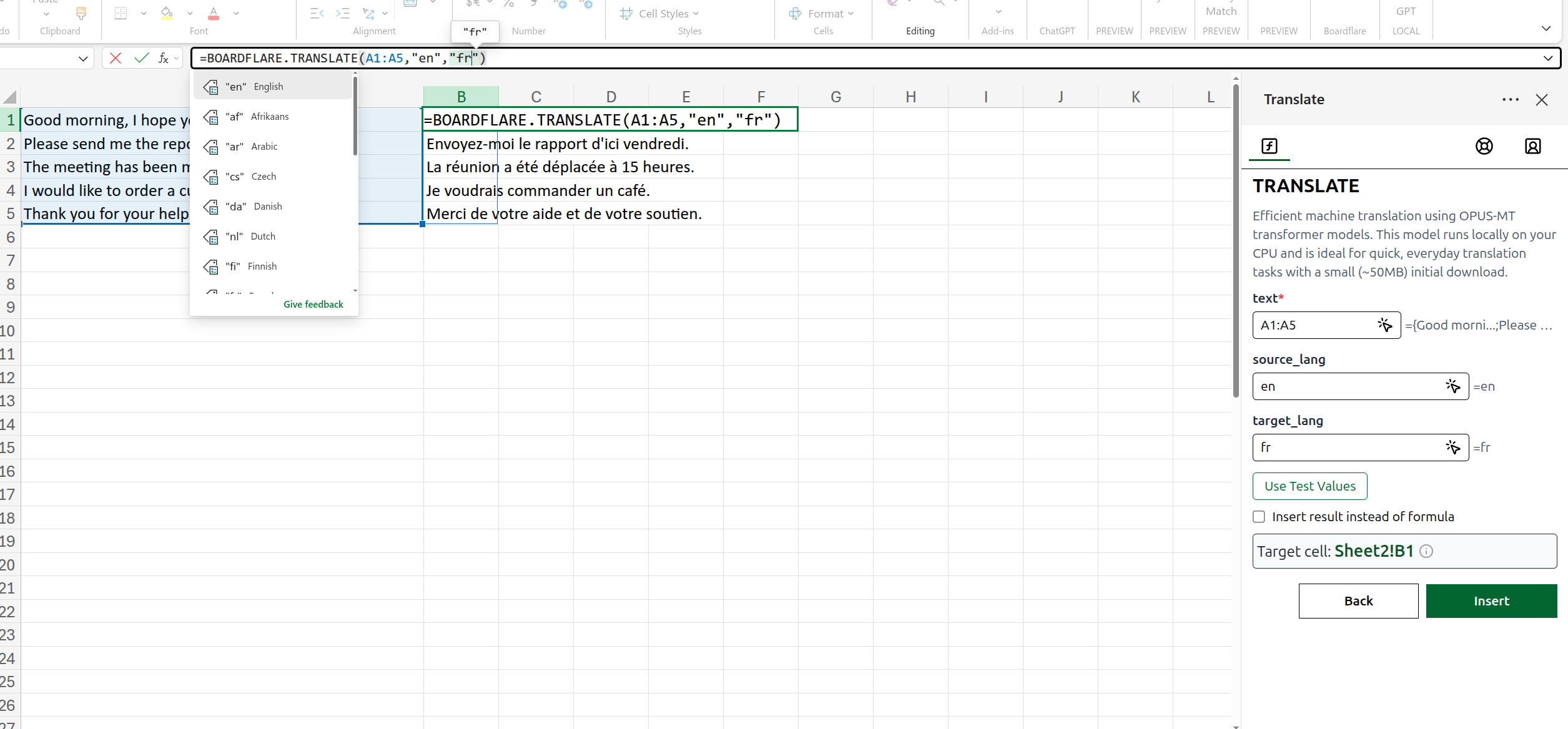 Dropdown menus