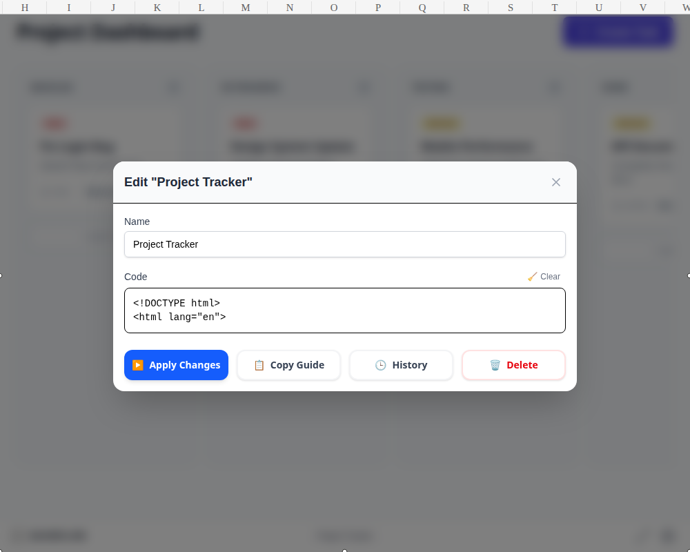 Built-in Code Editor